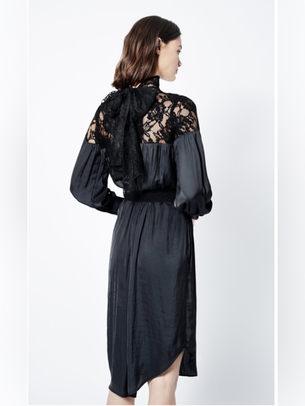 SMYTHE Belted Mini Lace Dress  Black - Picture 4 of 10